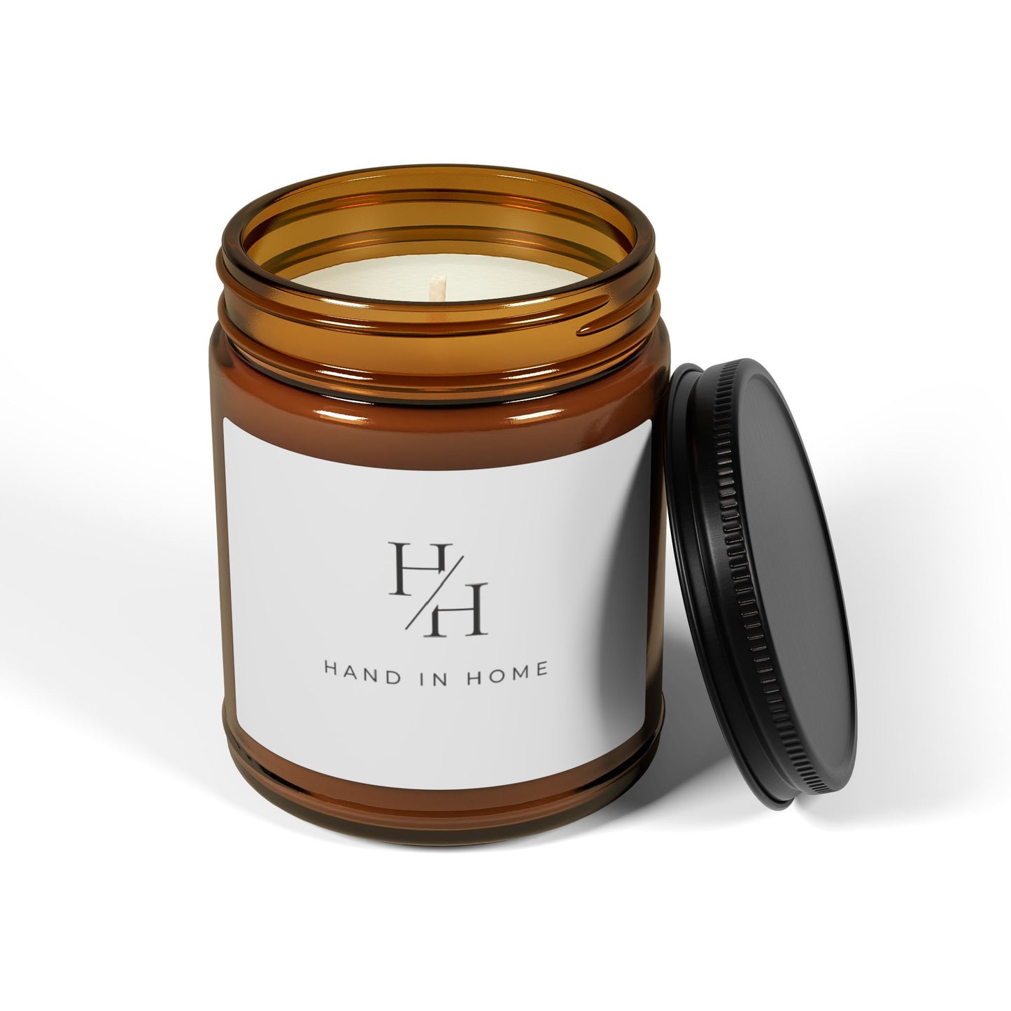 Scented Soy Candle in Amber Glass
