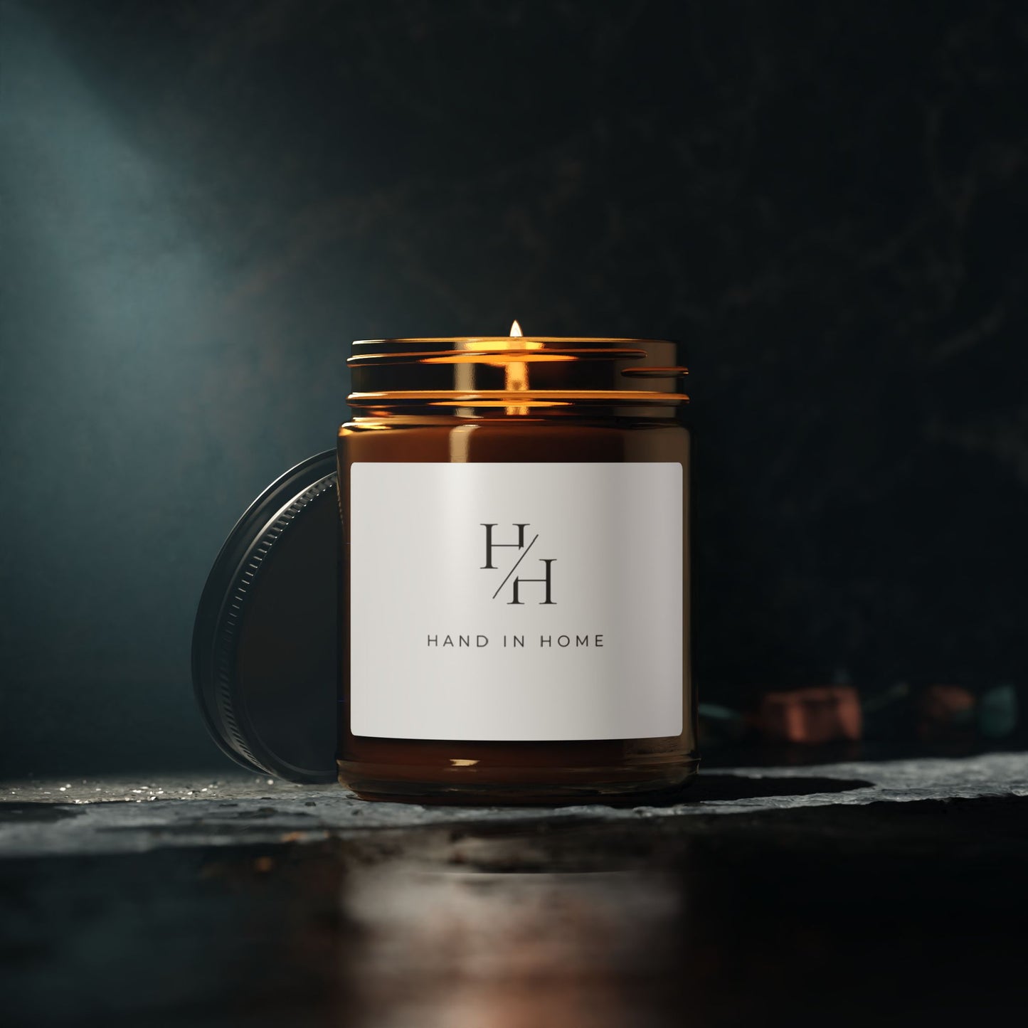 Scented Soy Candle in Amber Glass