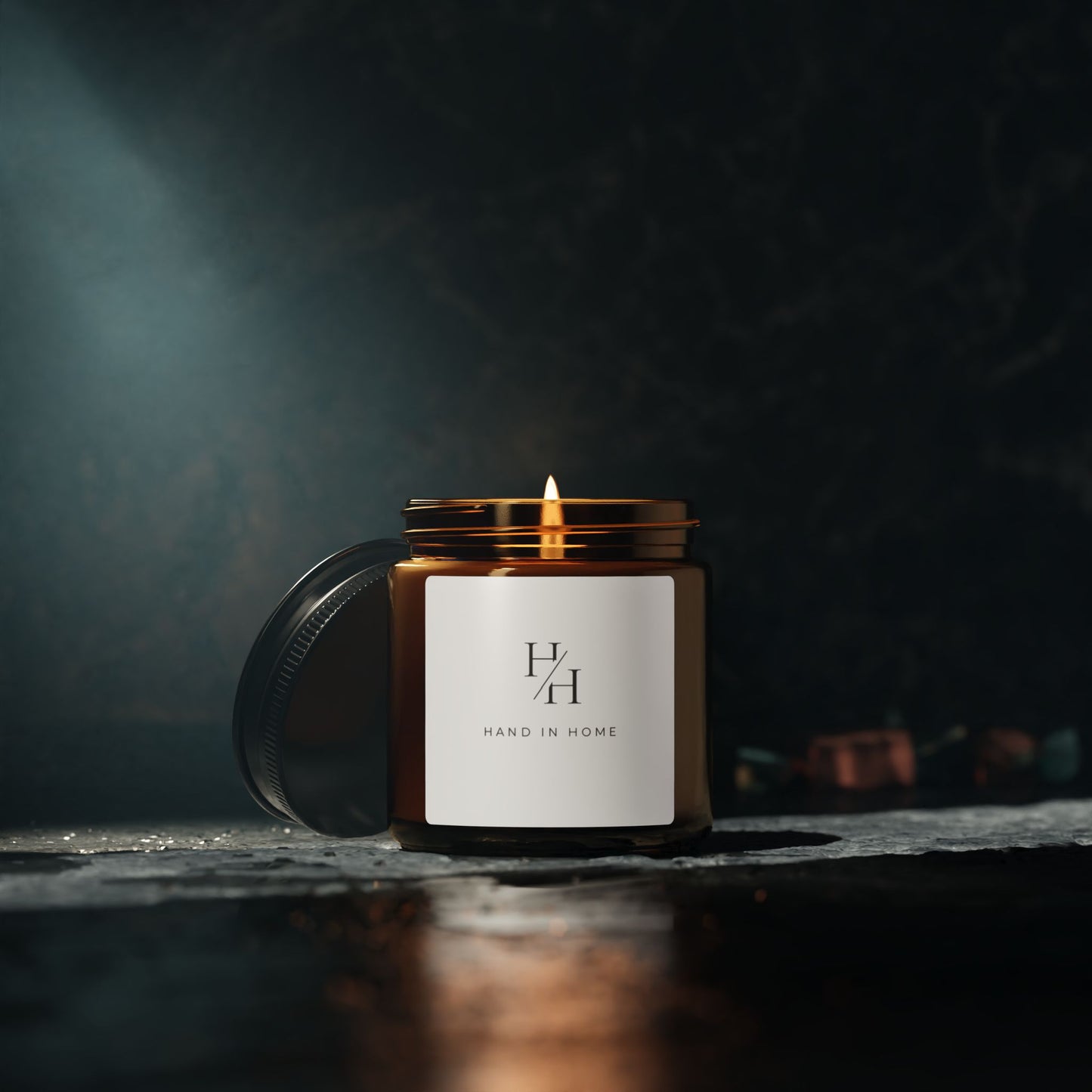 Scented Soy Candle in Amber Glass