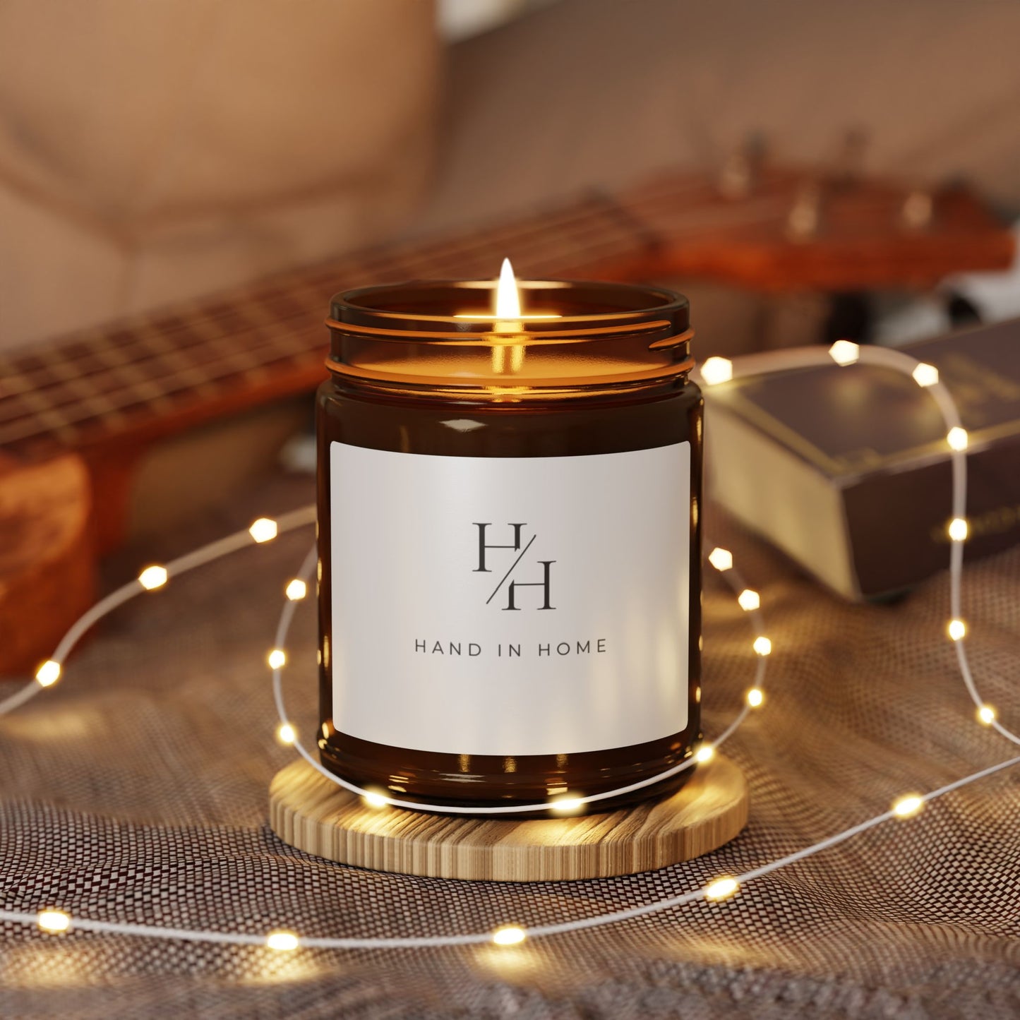 Scented Soy Candle in Amber Glass