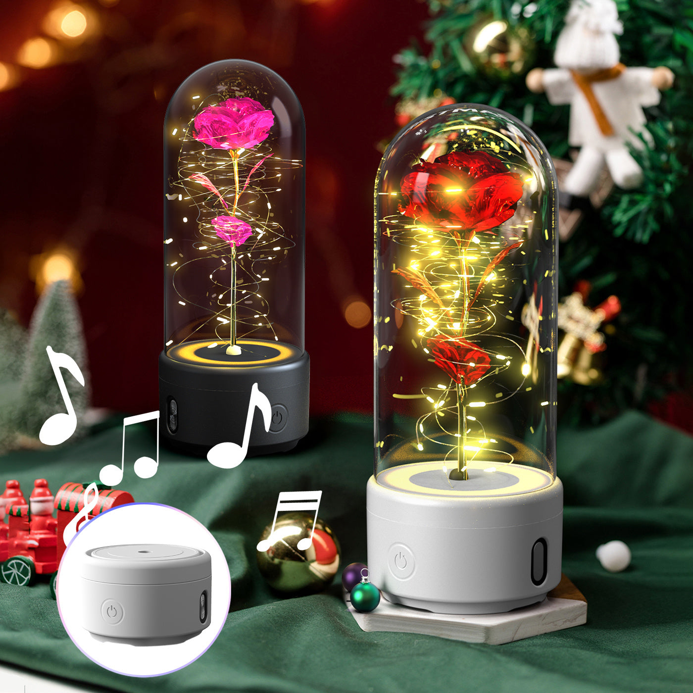 2 in 1 Rose LED Light and Speaker