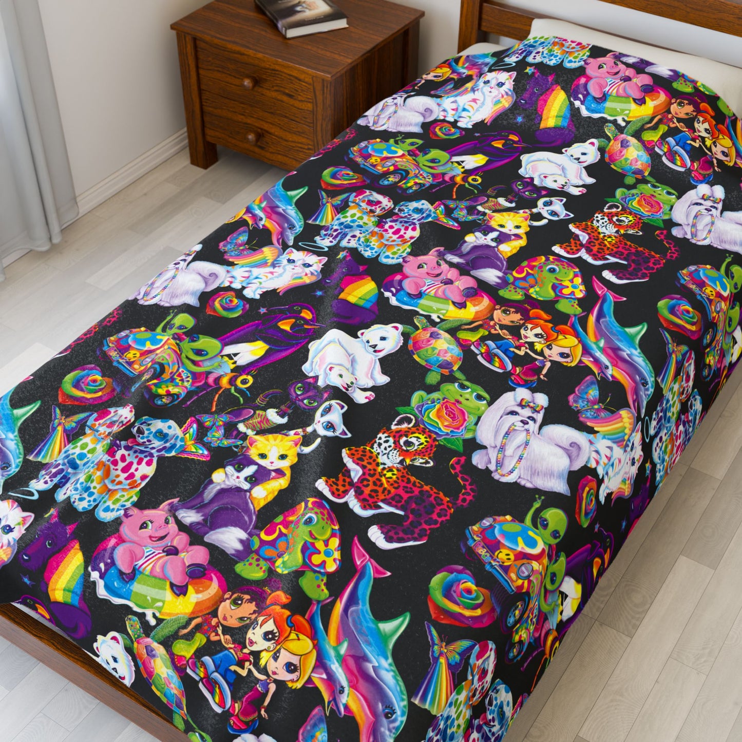 Retro Radiance; Black - Velveteen Plush