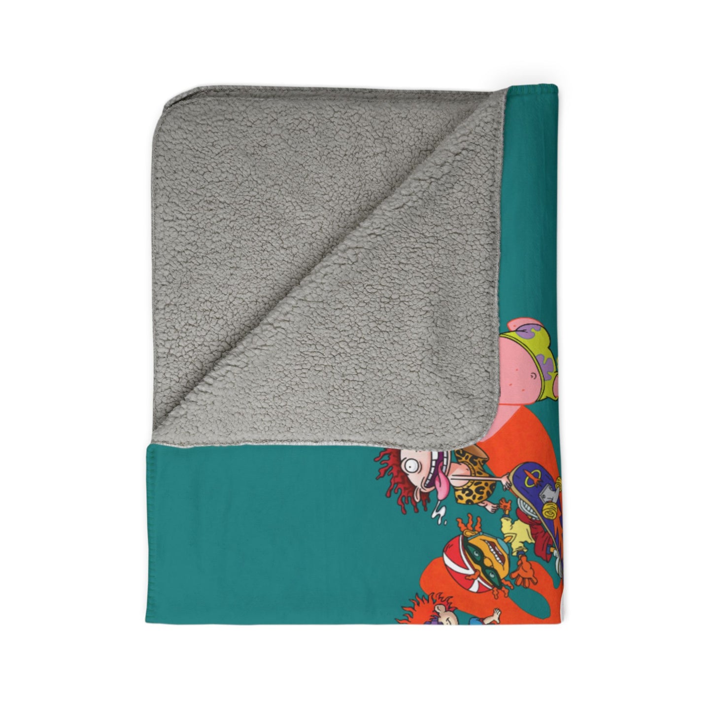 Cartoon Throwback - Fleece Sherpa Blanket