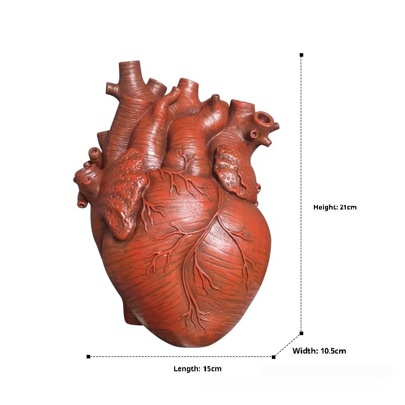 Nordic Style Heart Shaped Flower Pot Vase Art Sculpture