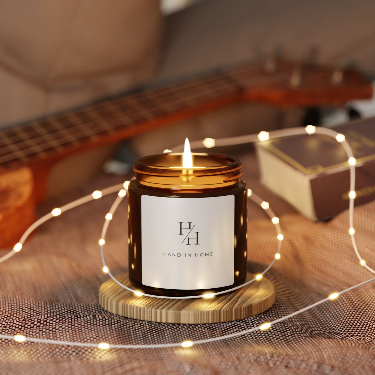 Scented Soy Candle in Amber Glass