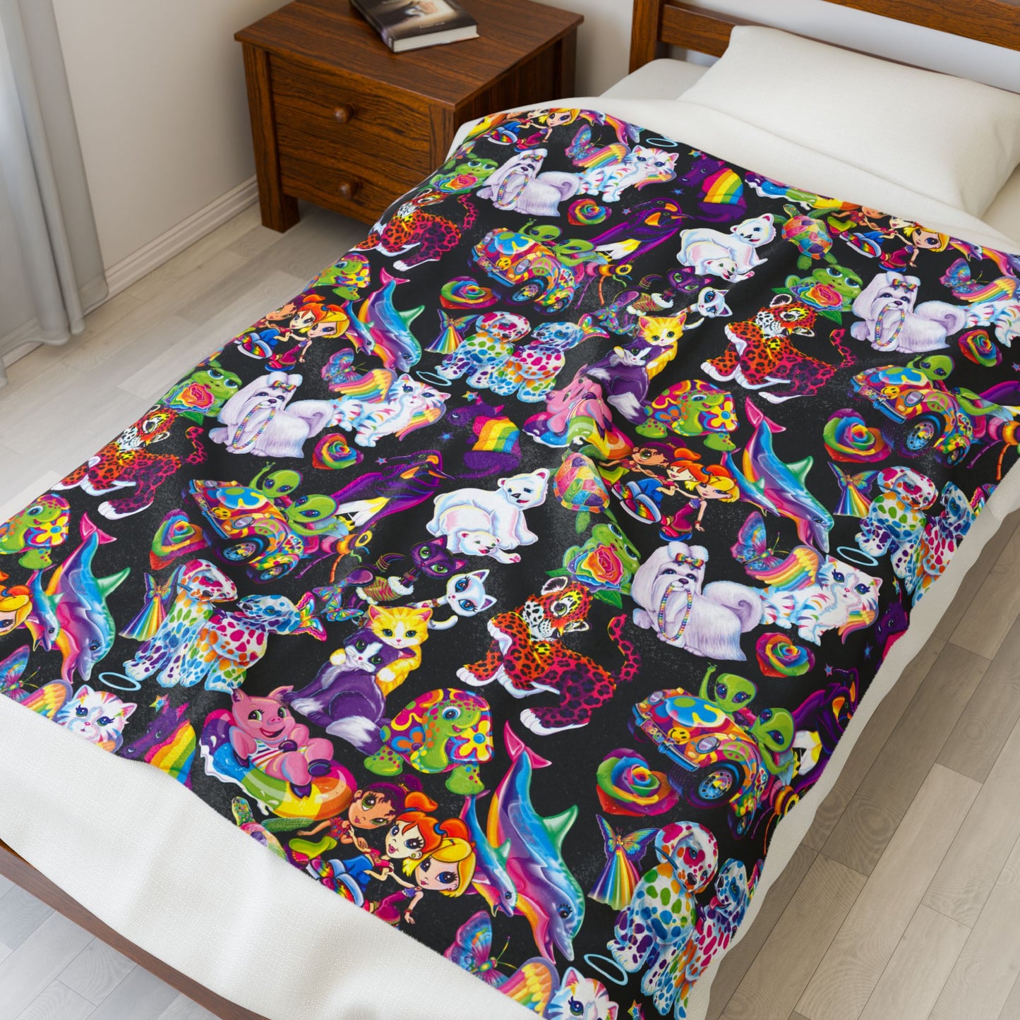 Retro Radiance; Black - Velveteen Plush