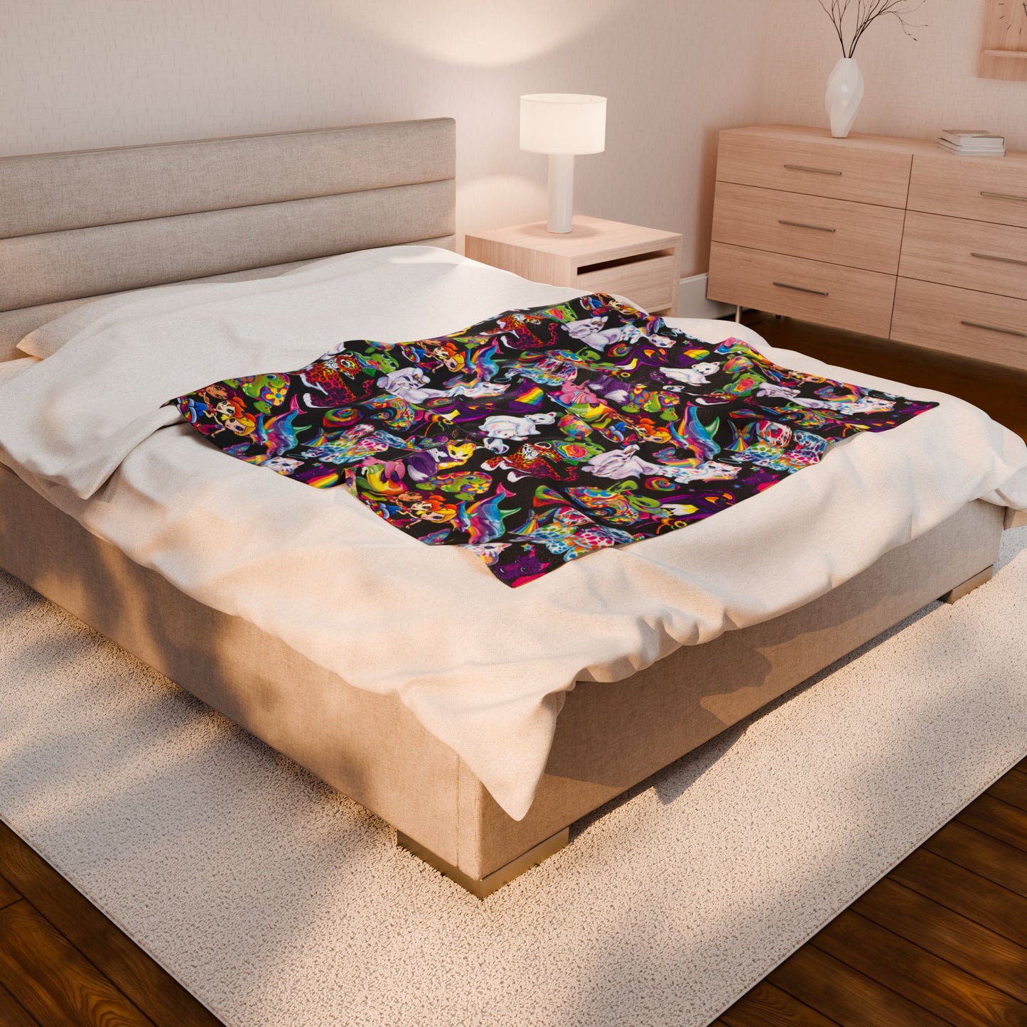 Retro Radiance; Black - Velveteen Plush