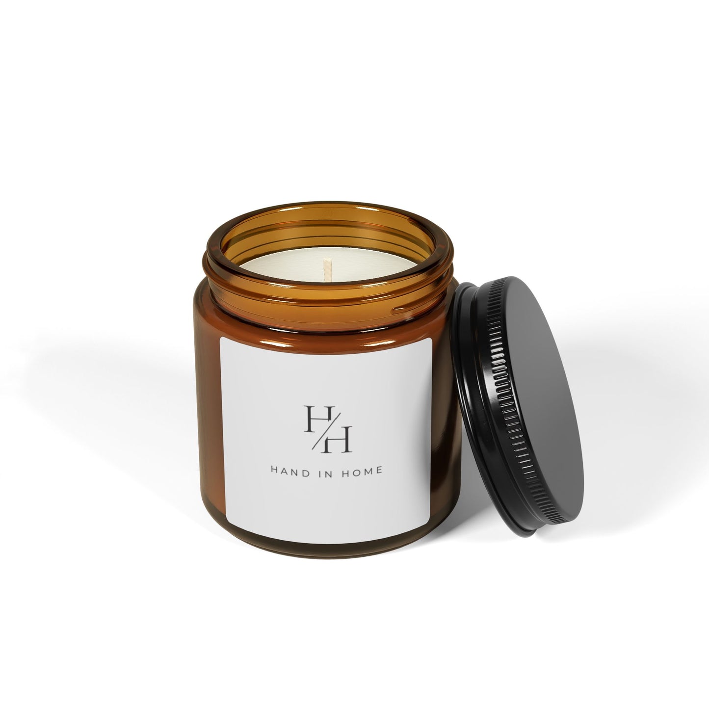 Scented Soy Candle in Amber Glass