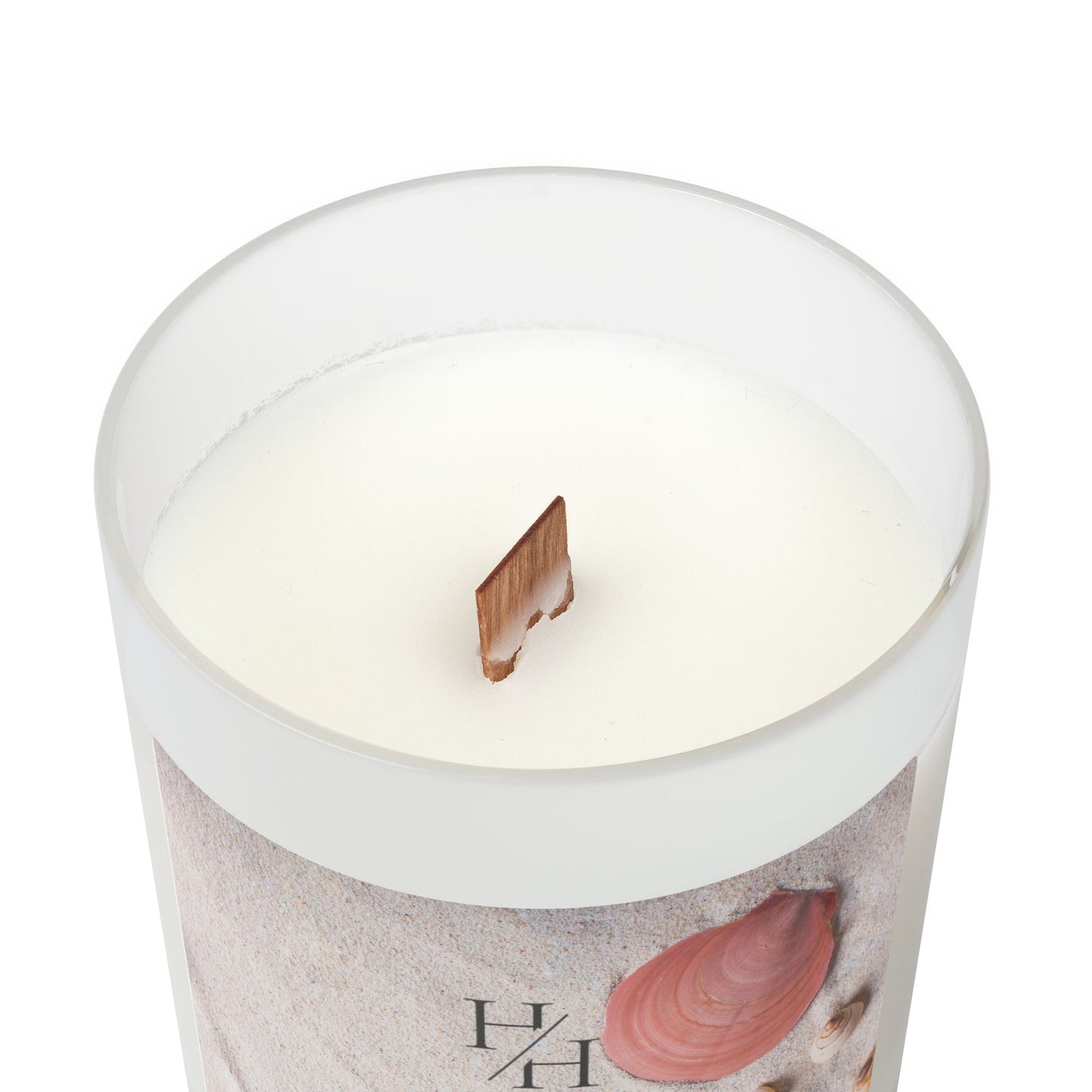 11oz Scented Candle in Frosted Glass, Wooden Wick