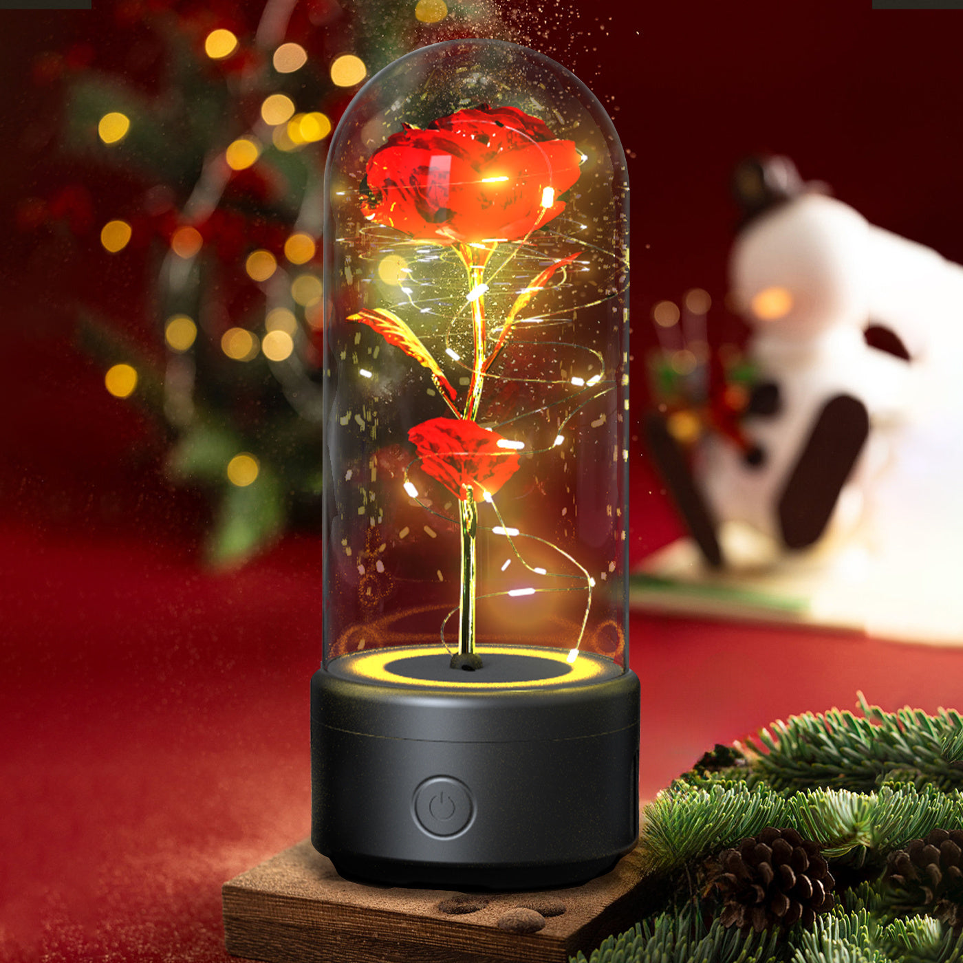 2 in 1 Rose LED Light and Speaker