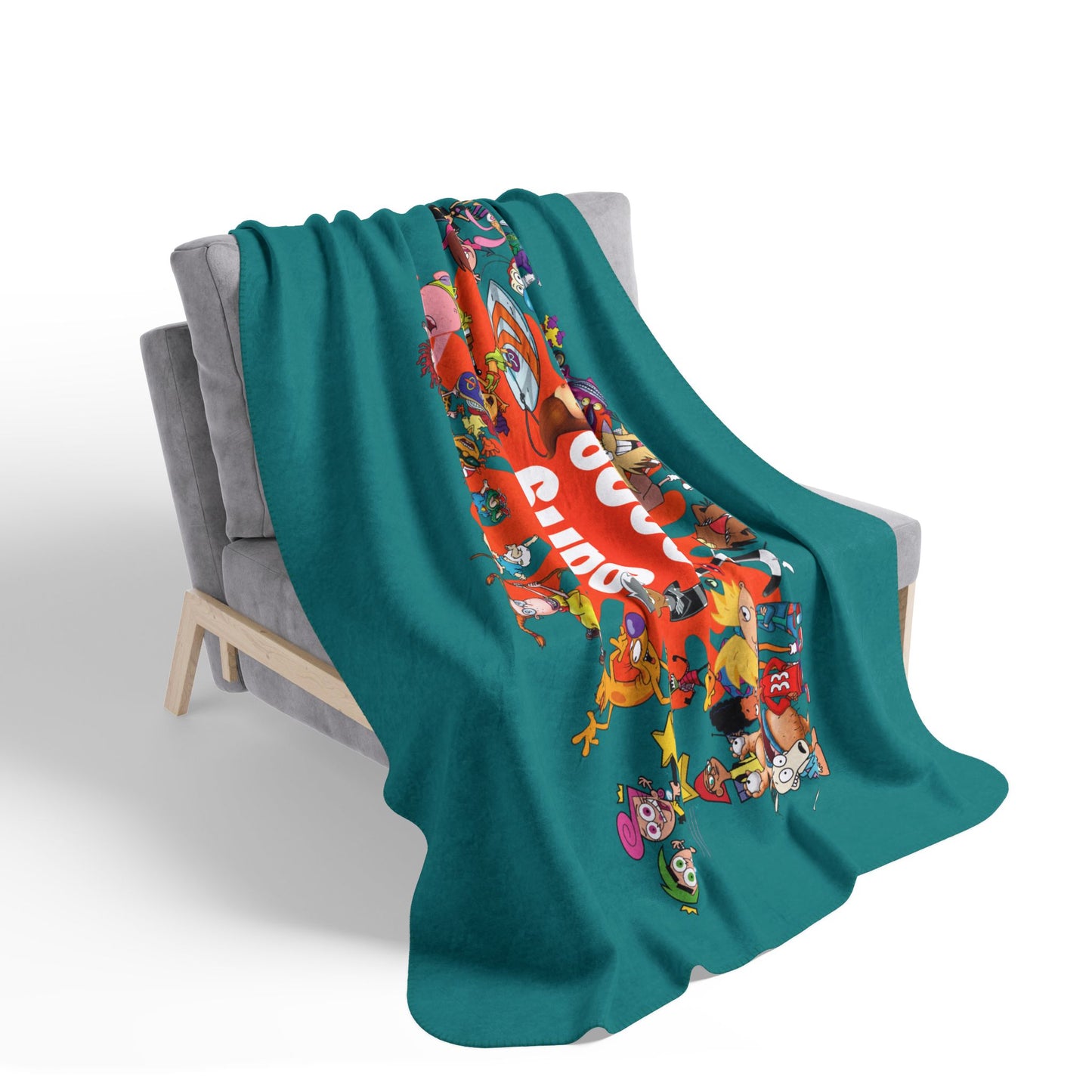 Cartoon Throwback - Fleece Sherpa Blanket