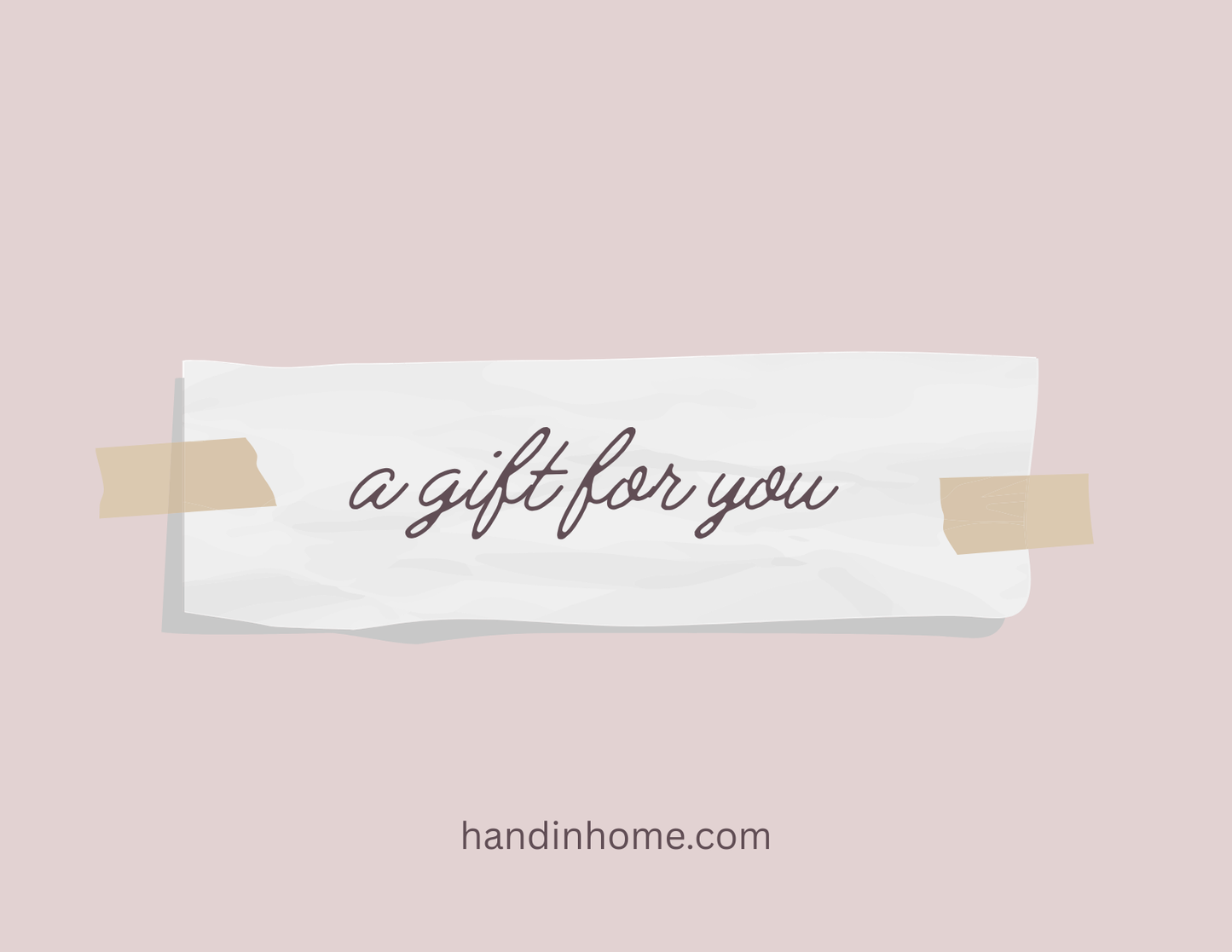 Hand In Home Gift Card - Note