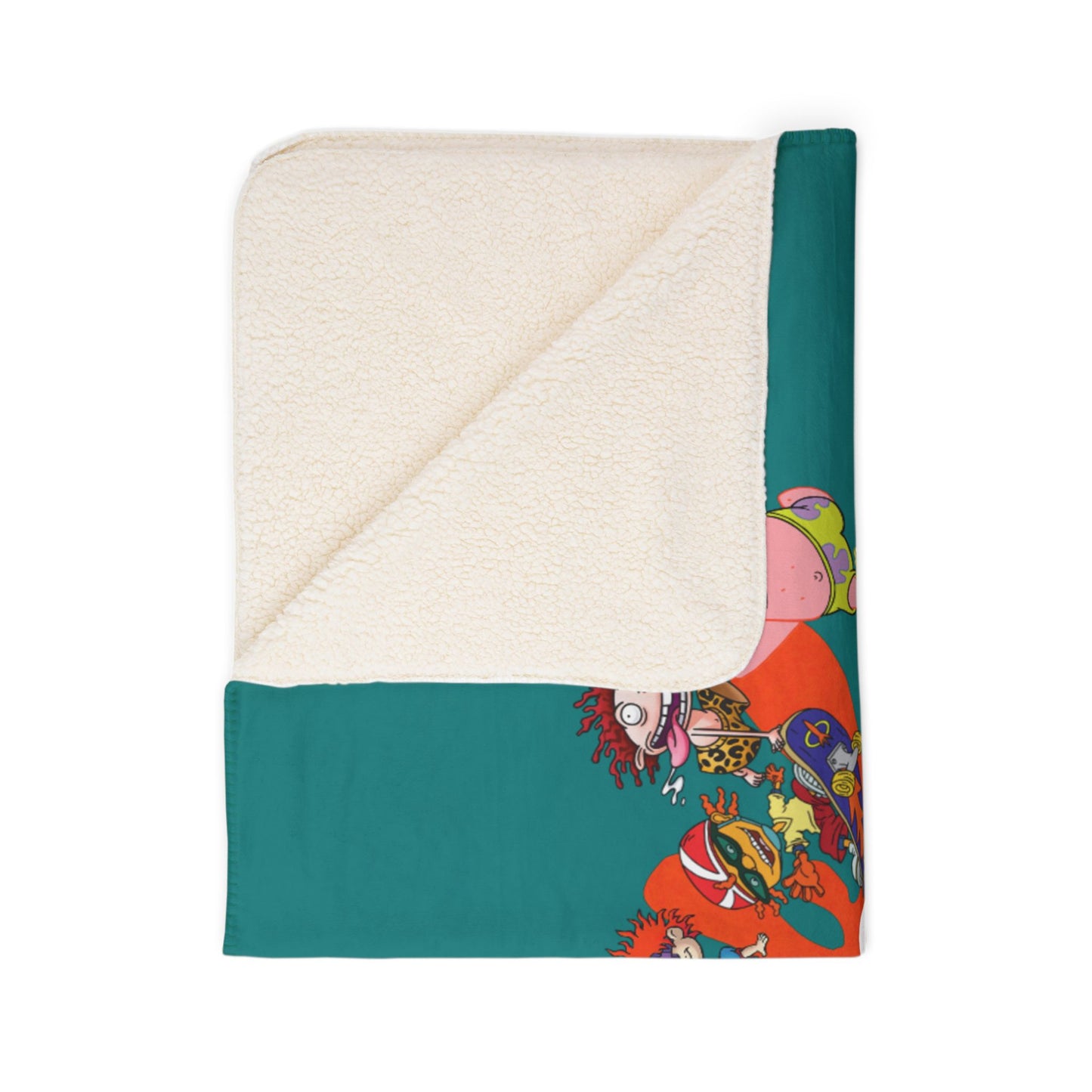 Cartoon Throwback - Fleece Sherpa Blanket