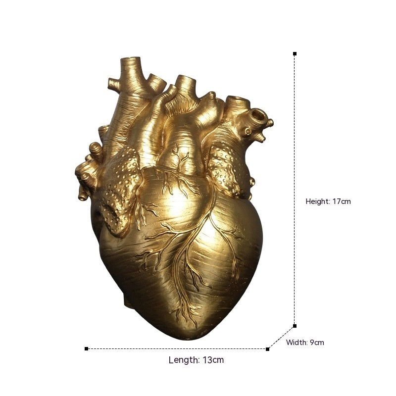 Nordic Style Heart Shaped Flower Pot Vase Art Sculpture