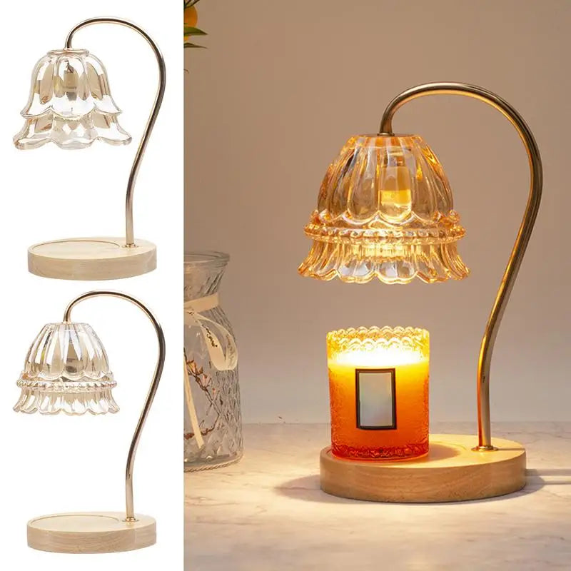 Electric Candle Warmer Retro Glass Table Lamp