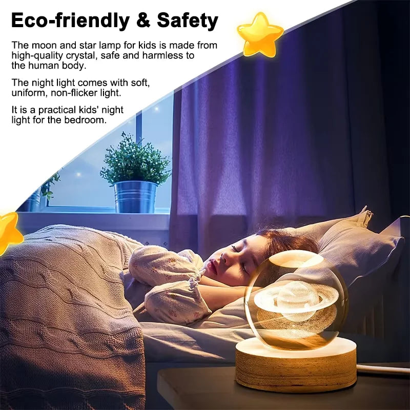Galaxy, Outer Space, Themed Crystal Ball Night Light