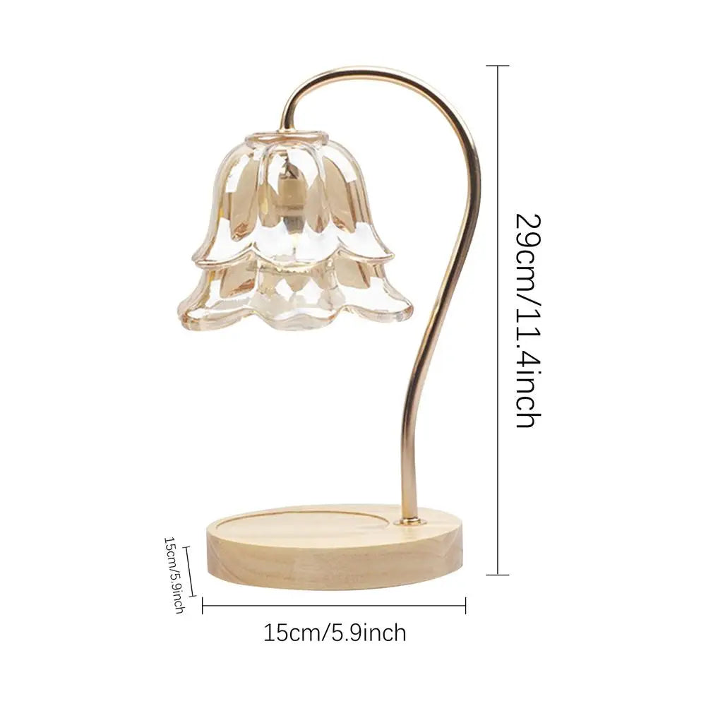 Electric Candle Warmer Retro Glass Table Lamp