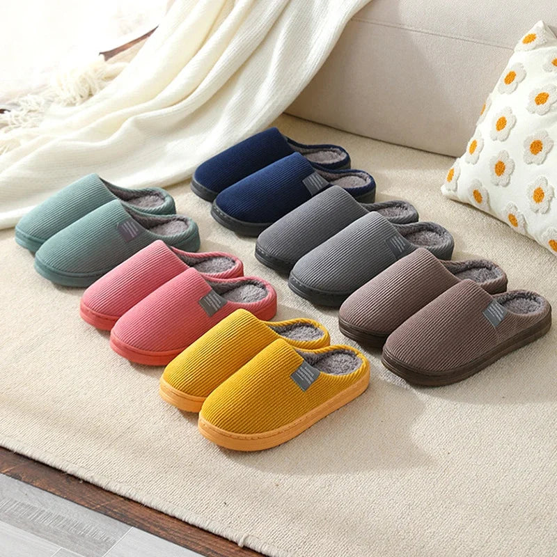 Women's Ribbed Fuzzy Slippers