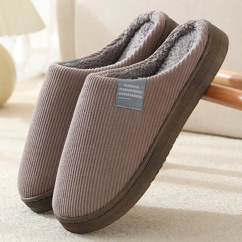 Women's Ribbed Fuzzy Slippers