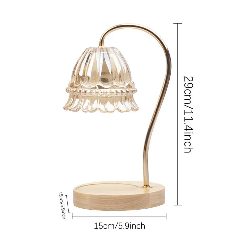 Electric Candle Warmer Retro Glass Table Lamp