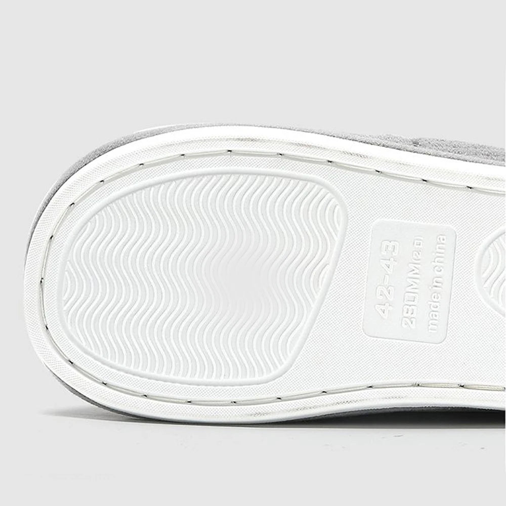 Men's Slip-On Ribbed Fuzzy Lined Slipper House Shoes