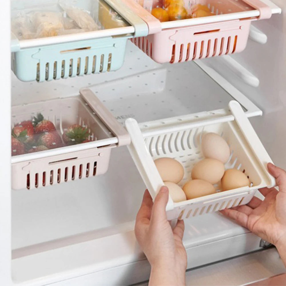 Adjustable Refrigerator Storage Basket