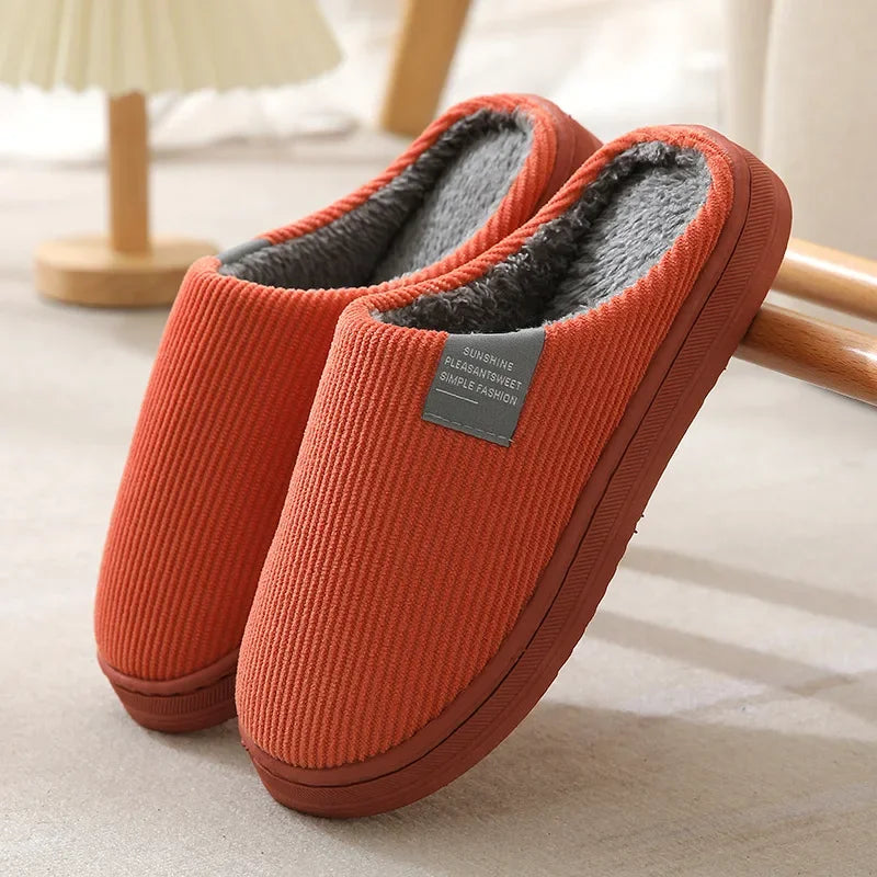 Women's Ribbed Fuzzy Slippers