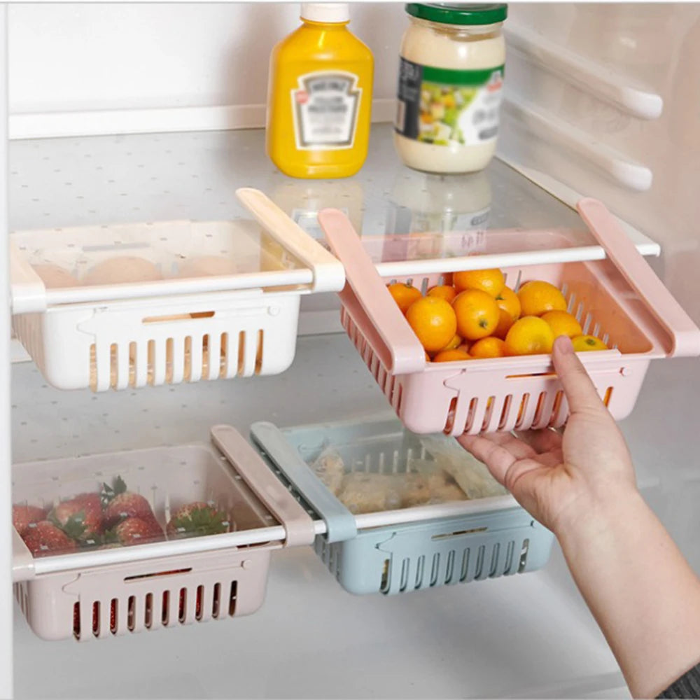 Adjustable Refrigerator Storage Basket