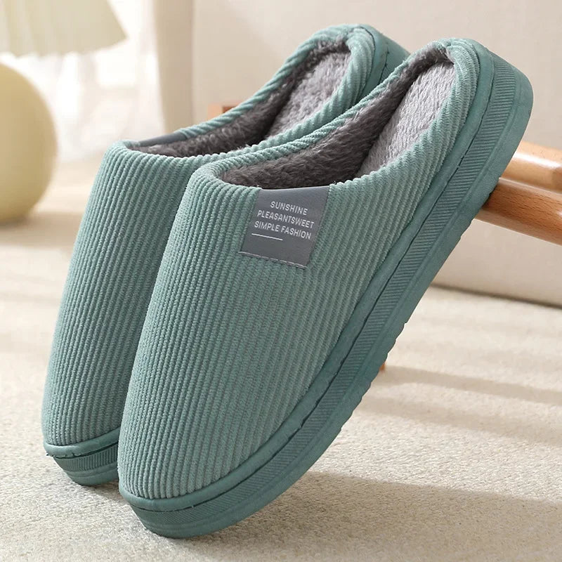 Women's Ribbed Fuzzy Slippers