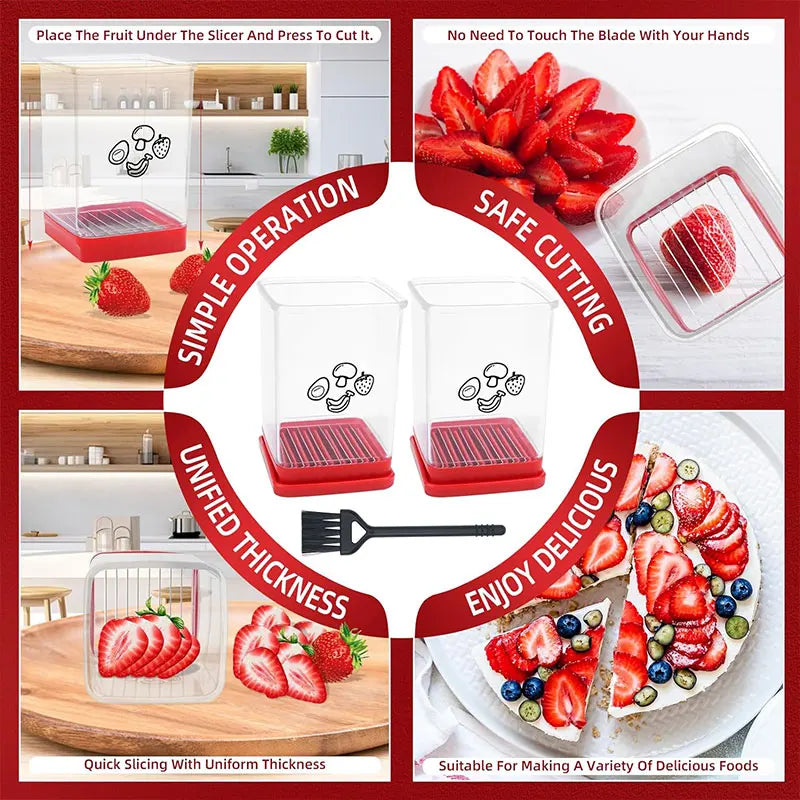 Fruit Cup Slicer with Brush