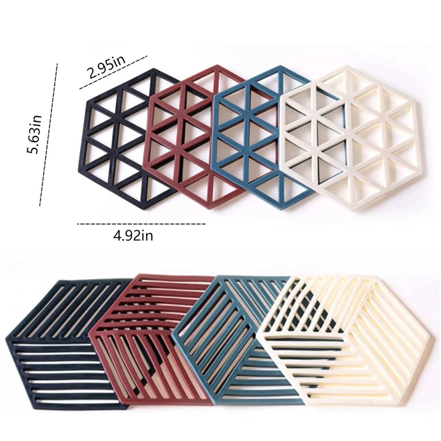Hexagon Silicone Trivet Mats And Hot Pads