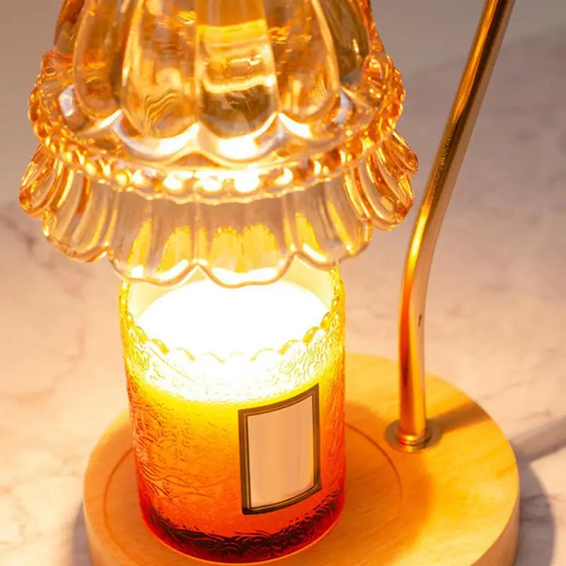 Electric Candle Warmer Retro Glass Table Lamp