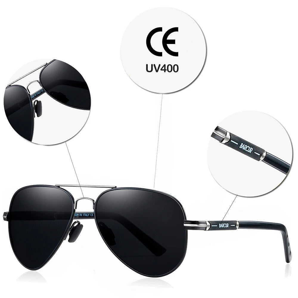 Men's Polarized Aviator Sunglasses