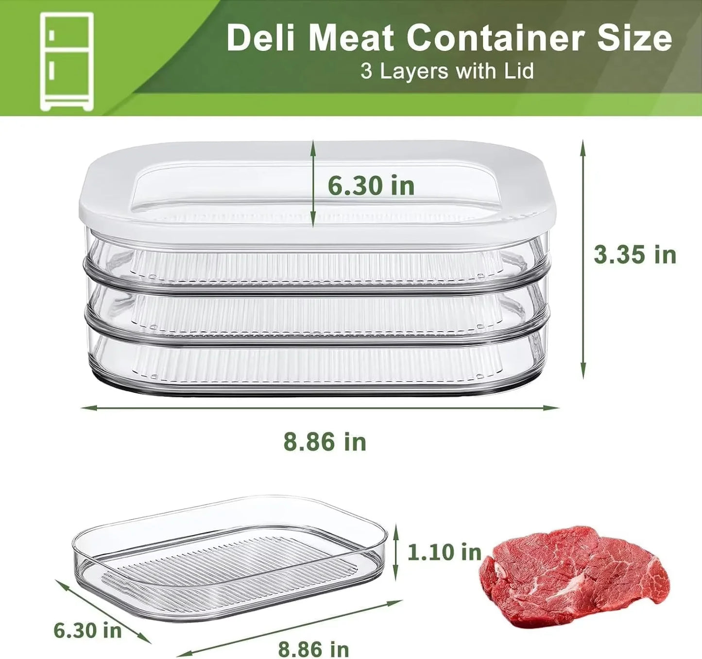 Refrigerator Lunch Meat Container