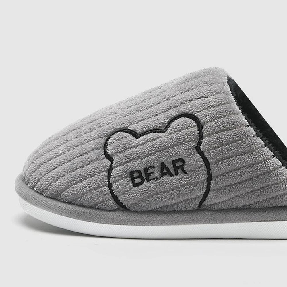 Men's Slip-On Ribbed Fuzzy Lined Slipper House Shoes