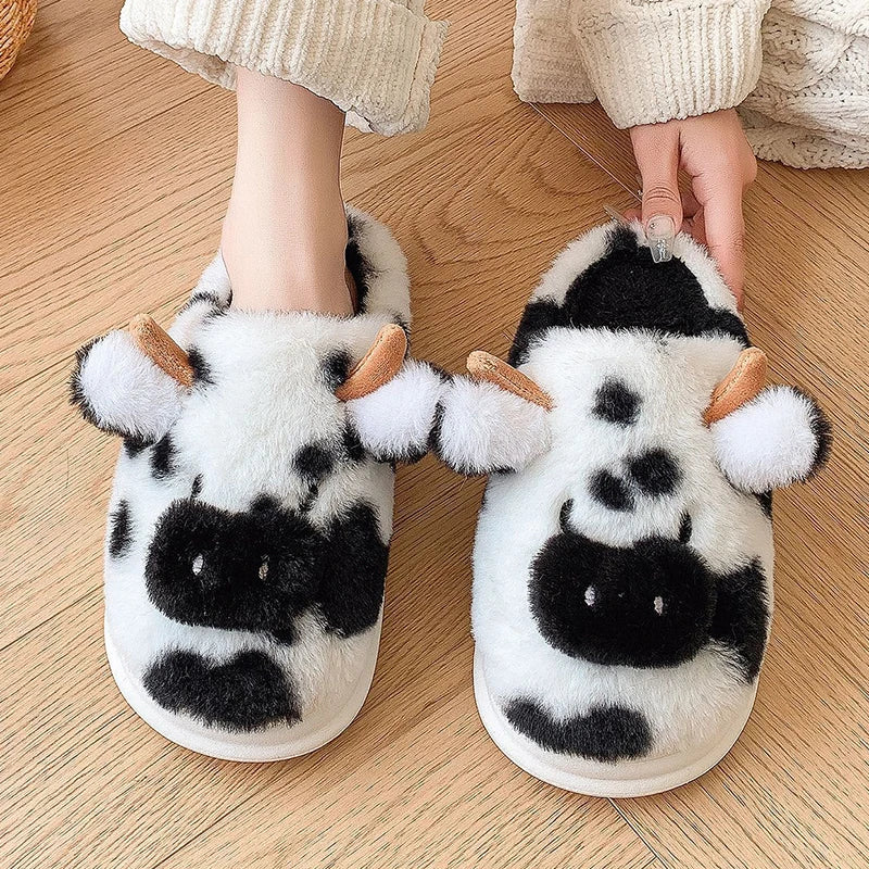 Women's Cartoon Cow Slippers