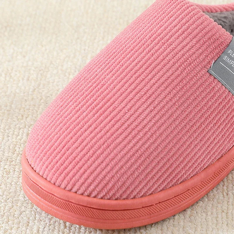 Women's Ribbed Fuzzy Slippers