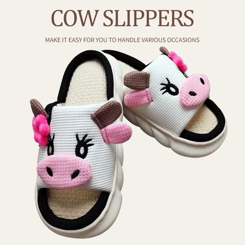 Women's Cartoon Cow Slipper Sandals
