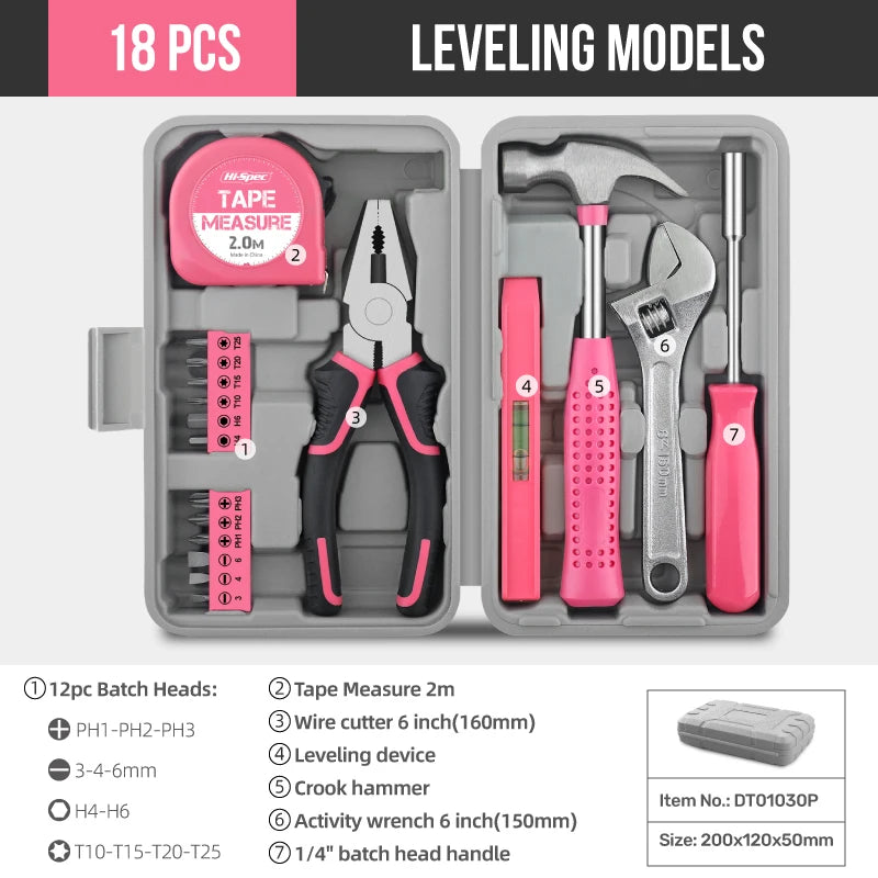 Hi-Spec Tool Kit in Pink