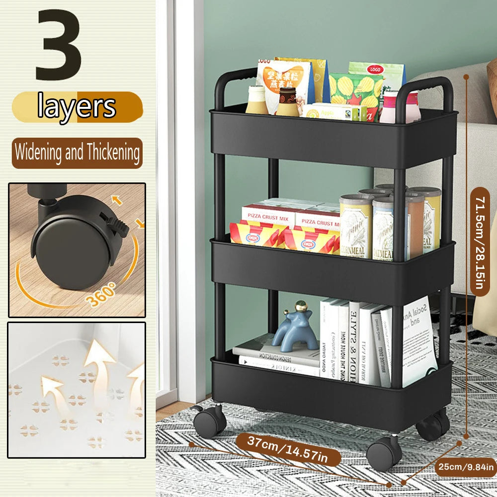 Rolling Multi-Tiered Storage Cart
