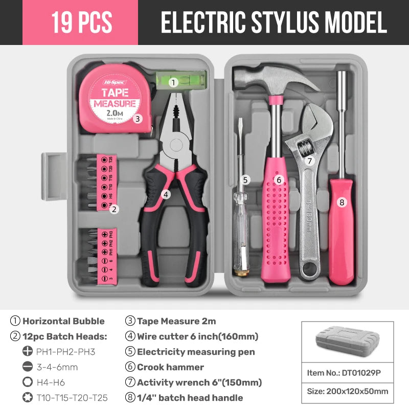 Hi-Spec Tool Kit in Pink