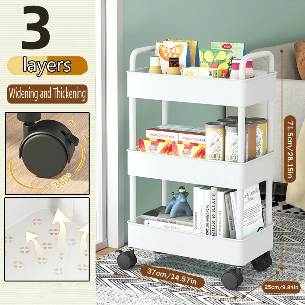 Rolling Multi-Tiered Storage Cart