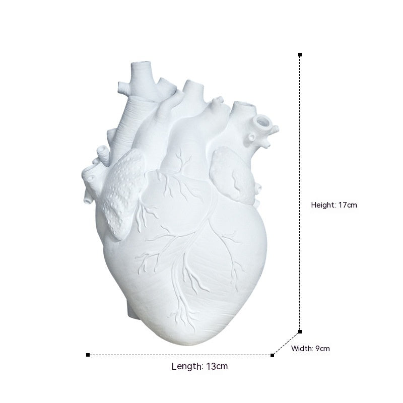 Nordic Style Heart Shaped Flower Pot Vase Art Sculpture