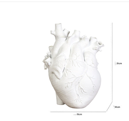 Nordic Style Heart Shaped Flower Pot Vase Art Sculpture