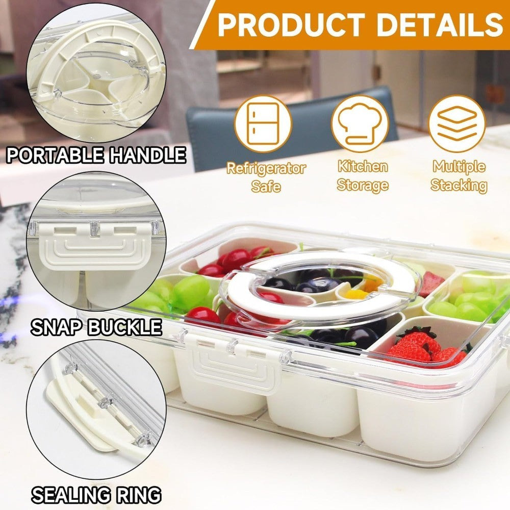 Divided Food Storage Container for Fridge