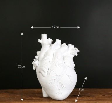 Nordic Style Heart Shaped Flower Pot Vase Art Sculpture