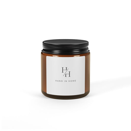 Scented Soy Candle in Amber Glass