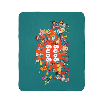 Cartoon Throwback - Fleece Sherpa Blanket
