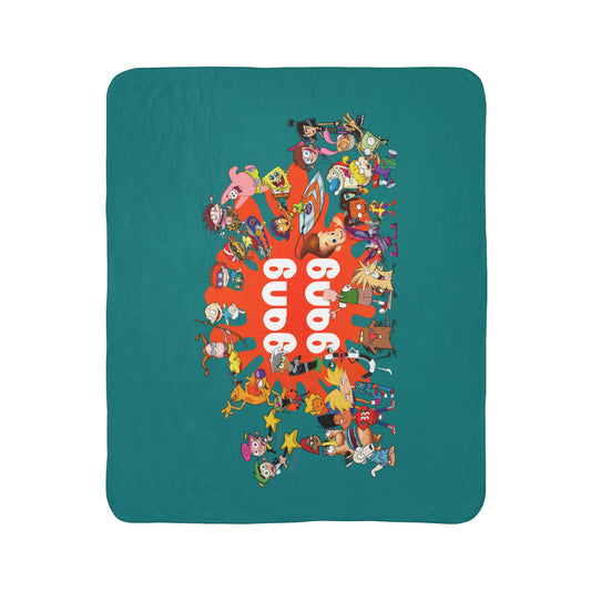 Cartoon Throwback - Fleece Sherpa Blanket