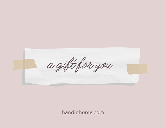 Hand In Home Gift Card - Note